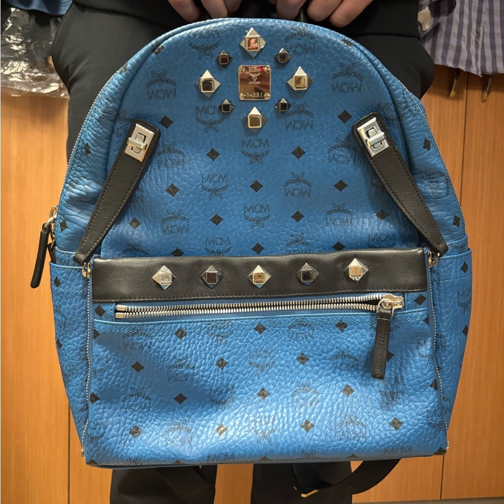 MCM Blue Backpack